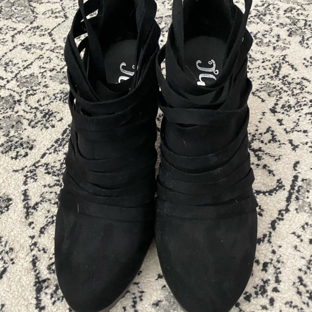 Black booties size 10